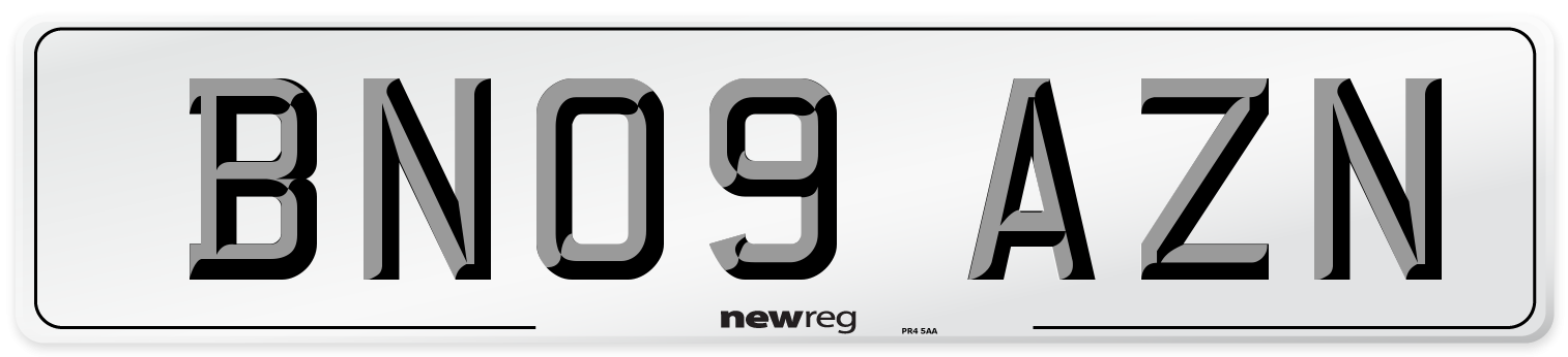 BN09 AZN Number Plate from New Reg